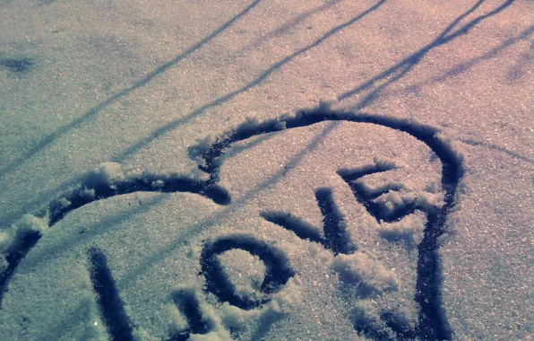 Картинка снег, сердце, Любовь