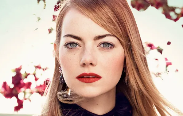 Крупный план, портрет, актриса, красотка, Emma Stone, Эмма Стоун, Vogue