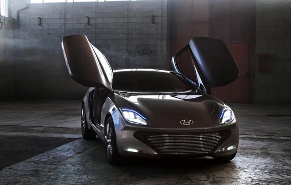 Авто, Concept, свет, фары, Hyundai, передок, i-oniq