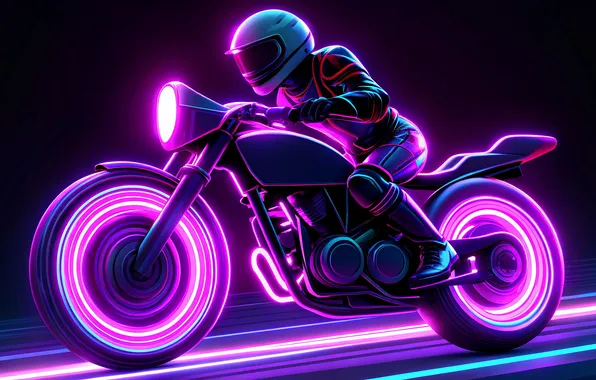 Картинка neon, neural network, renderery