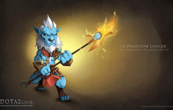 Lancer, chibi, dota 2, virtualman209, phantom lancer