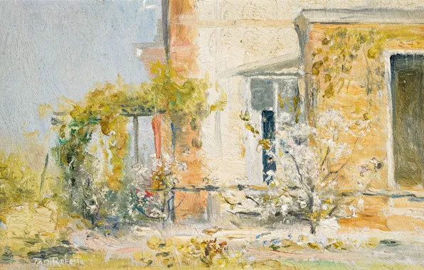 Пейзаж, дом, картина, 1913, The Eyrie, Том Робертс, Tom Roberts