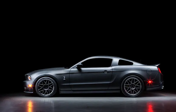 Картинка Mustang, Ford, Shelby, GT500, silvery, profile