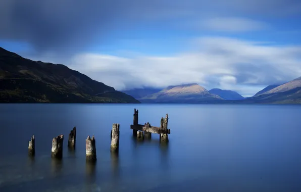 Пейзаж, горы, озеро