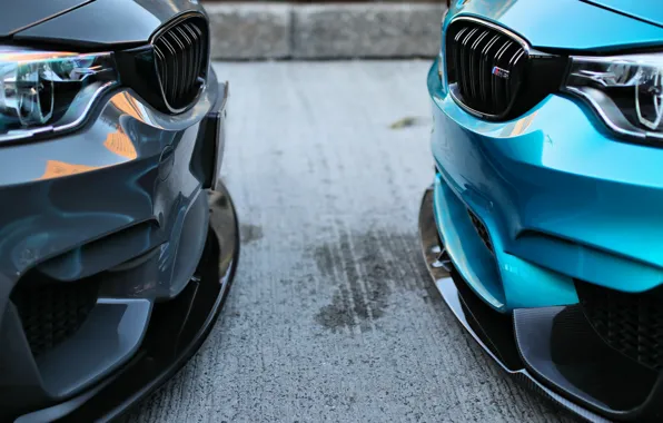 Картинка BMW, Blue, Gray, F80, Sight, Versus