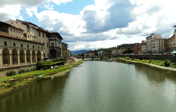 Италия, Флоренция, Italy, Florence, Italia, Firenze, Arno River, Арно