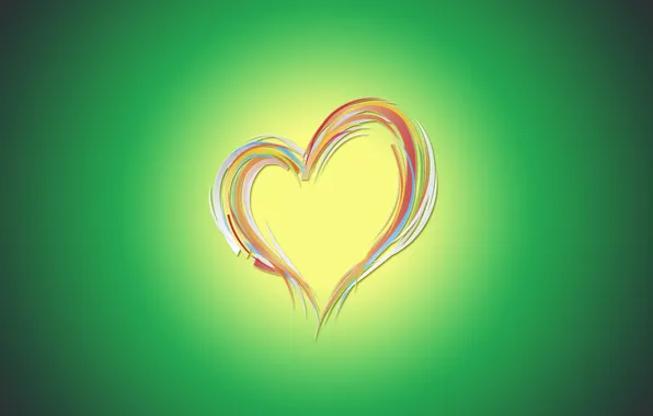 Картинка green, минимализм, love