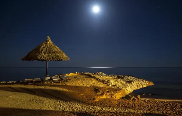 Картинка луна, египет, красное море