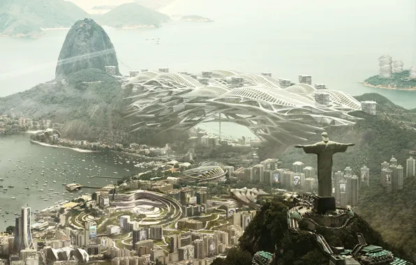 Картинка Square Enix, Рио-де-Жанейро, Rio de Janeiro, Deus Ex: Mankind Divided, 2029