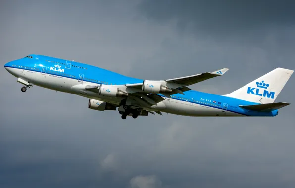 Картинка Boeing, KLM, Boeing 747-400M