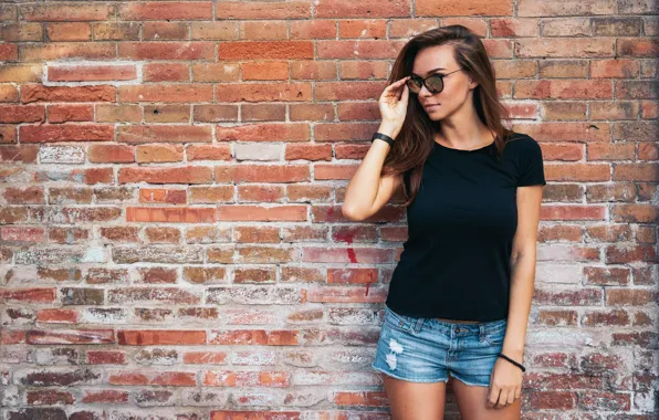 Картинка girl, wall, pretty