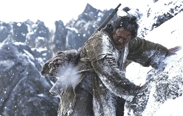 Cinema, gun, Blizzard, weapon, tiger, snow, movie, asian
