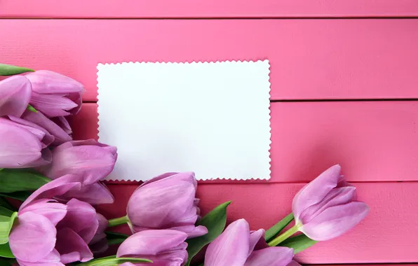 Картинка цветы, букет, тюльпаны, розовые, wood, pink, flowers, beautiful