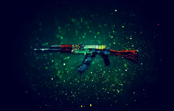 Картинка АК-47, Counter-Strike: Global Offensive, CS:GO, огненный змей, Fire Serpent
