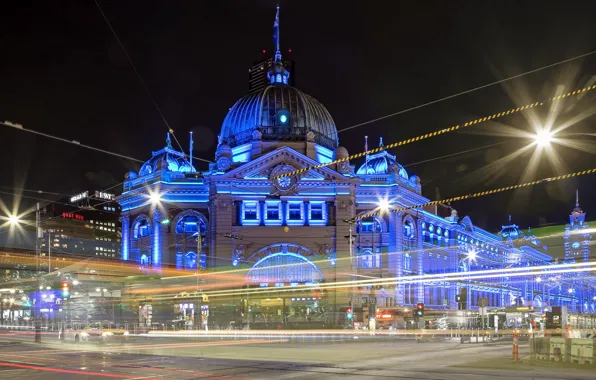 Скачать обои Melbourne, Australia, Building, Flinders Street Station ...