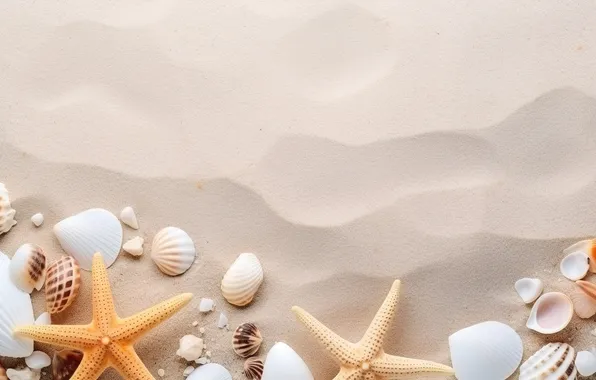 Песок, море, пляж, фон, ракушки, beach, sea, texture