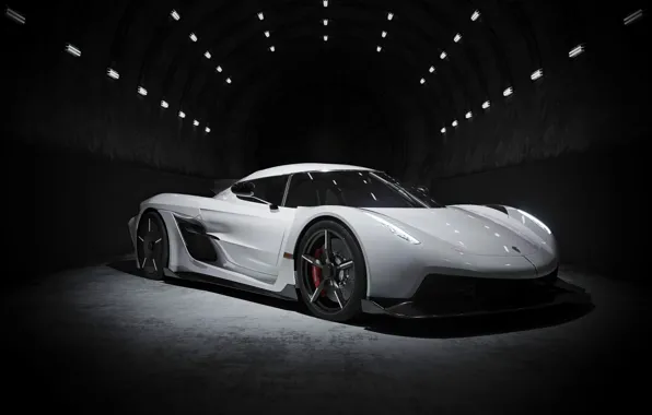 Картинка темный фон, тоннель, design, technology, exterior, sports coupe, Koenigsegg Jesko