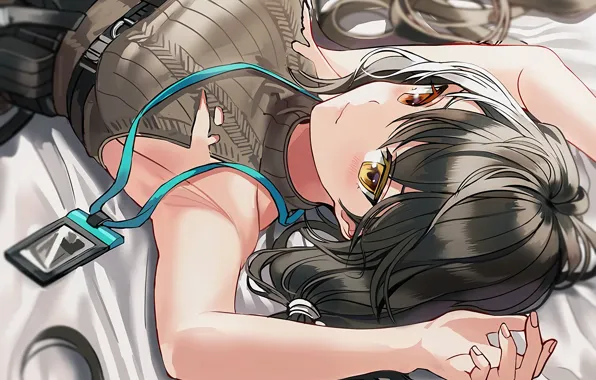 Girl, sexy, long hair, dress, boobs, anime, beautiful, pretty