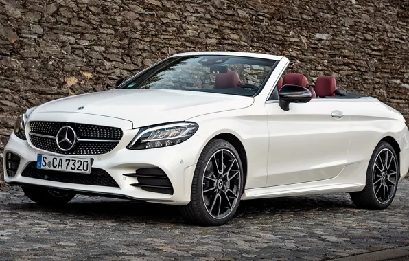 Картинка Mercedes-Benz, Мерседес, 2018, Cabriolet, C-Class, AMG Line