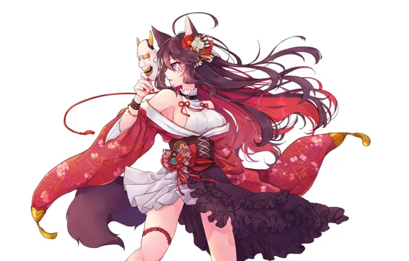 Fire, girl, sexy, anime, pretty, babe, red dress, flowing
