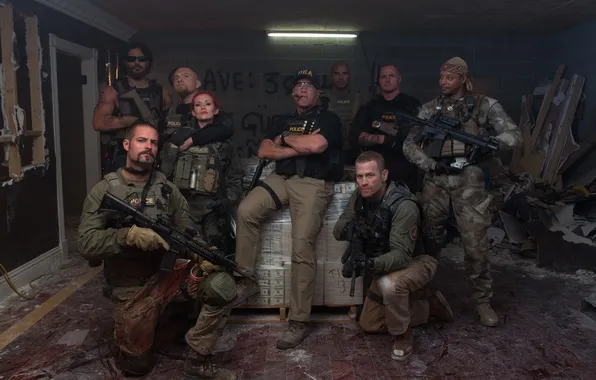Картинка команда, боевик, Арнольд Шварценеггер, Arnold Schwarzenegger, Саботаж, Sabotage
