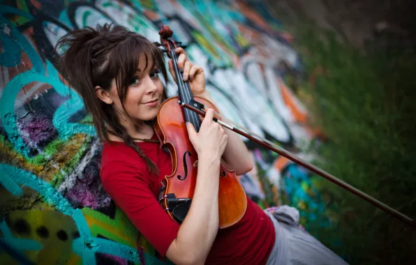 Картинка красавица, violin, Линдси Стирлинг, Lindsey Stirling, скрипачка