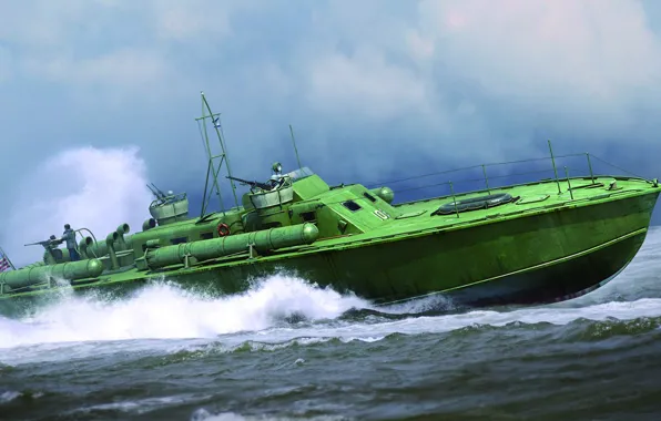 Рисунок, PT boat, U.S. Navy, Patrol Torpedo boat, elco 80