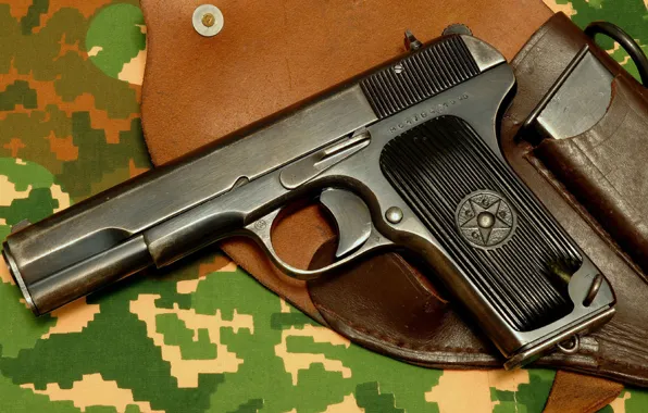 Пистолет, СССР, Камуфляж, Кобура, Токарева, Тульский, Cамозарядный, ТТ