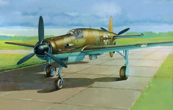 Картинка aircraft, war, airplane, aviation, Dornier, drawing, ww2, dogfight