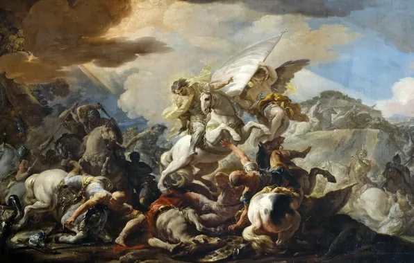 Картинка картина, мифология, Коррадо Джаквинто, Битва при Клавихо