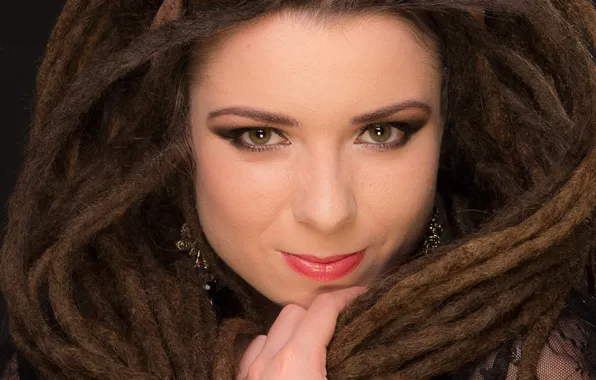 Eyes, hair, model savra, polish model