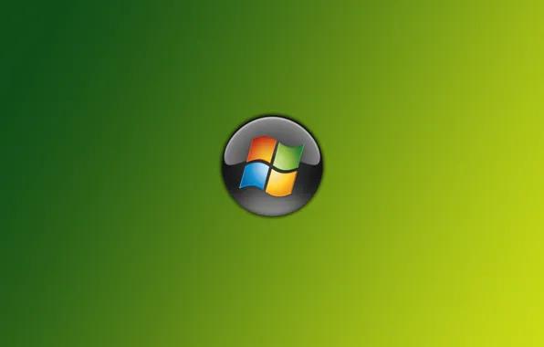 Green, windows, golden, logo