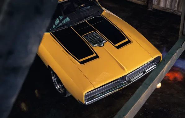 Car, Dodge, yellow, Charger, Ringbrothers, Dodge Charger Captiv