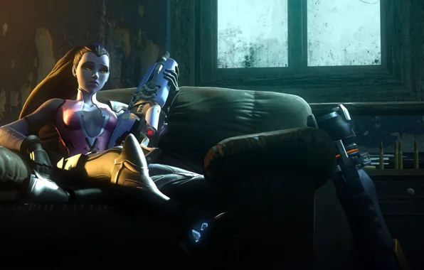 Девушка, blizzard, sniper, overwatch, widowmaker, Amélie Lacroix