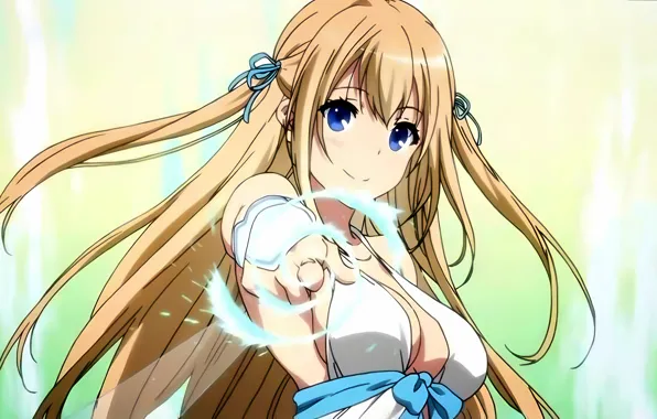 Girl, sexy, cleavage, blouse, long hair, boobs, anime, beautiful