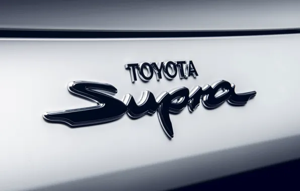 Надпись, Toyota, Supra, на светлом фоне, 2020, A90