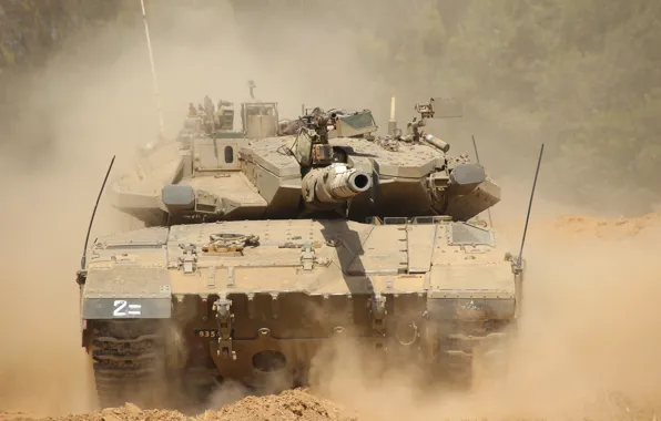 Пыль, танк, боевой, основной, Merkava, Израиля, Mk.3, «Меркава»