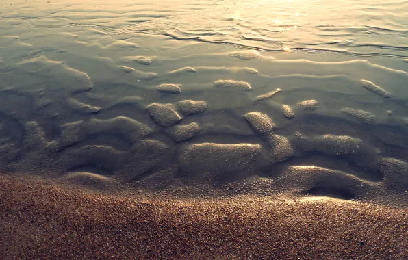Картинка песок, море, пляж, лето, вода, блики, берег