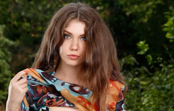 Model, Close Up, Looking At Camera, Elena Koshka, Woman Outdoors
