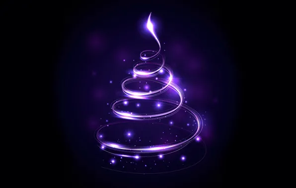 Картинка украшения, елка, Рождество, dark, Новый год, christmas, черный фон, new year