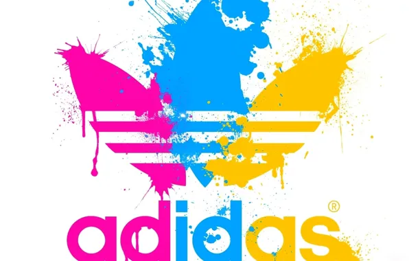 Краски, спорт, эмблема, adidas