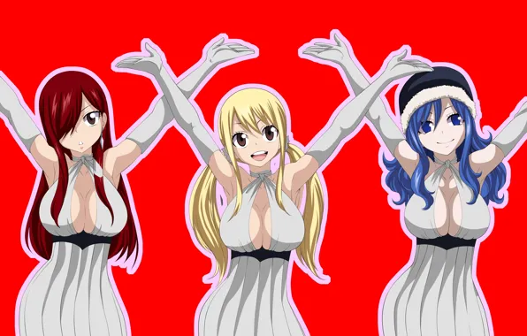 Anime, Lucy, manga, japanese, Fairy Tail, oppai, bishojo, Erza