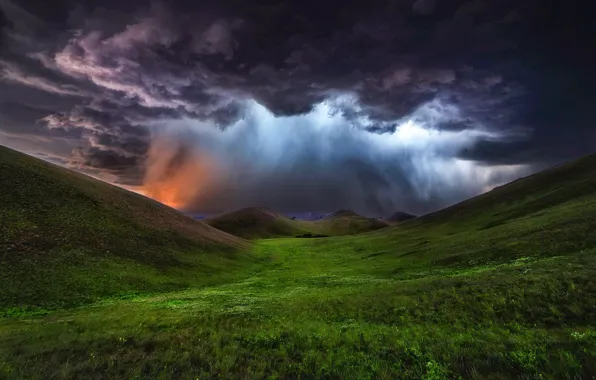 Картинка гроза, пейзаж, горы, тучи, природа, Павел Сагайдак, Ryan Mcginnis
