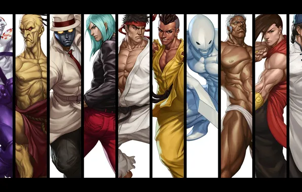Картинка Ryu, Yun, Twelve, Street Fighter III: 3rd Strike, Yang, Urien, Sean Matsuda, Remy