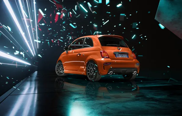 Картинка Abarth, Abarth 595, 2023, Сэади, Оранжевая ливрея, Orange livery