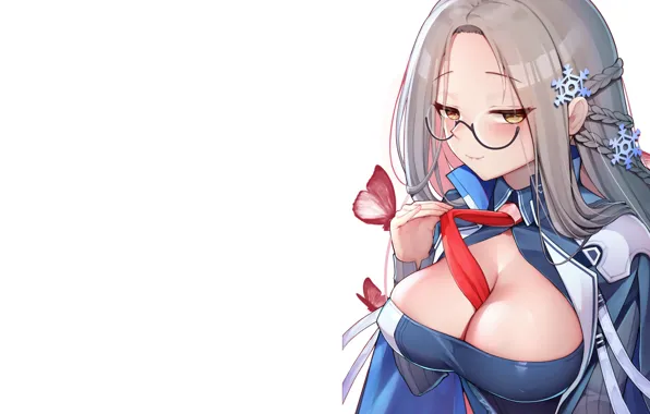Girl, sexy, cleavage, Shangri-La, long hair, boobs, anime, beautiful