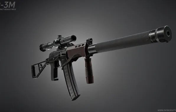 Рендеринг, оружие, автомат, gun, weapon, render, Штурмовая винтовка, assault Rifle