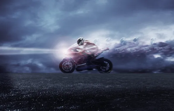 Свет, скорость, мотоцикл, speed