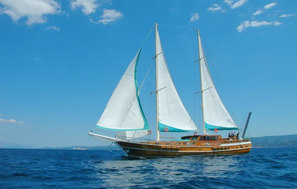 Море, путь, ветер, парусник