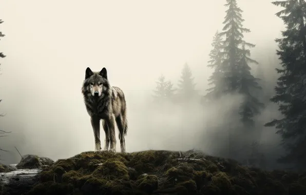 Картинка nature, snow, predator, face, animal, wolf, wildlife, portrait